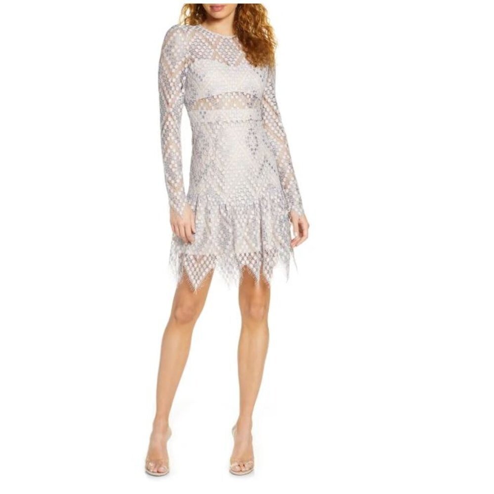 NWT New Anthropologie FOXIEDOX Clara Crochet Lace Long Sleeve Dress Size S